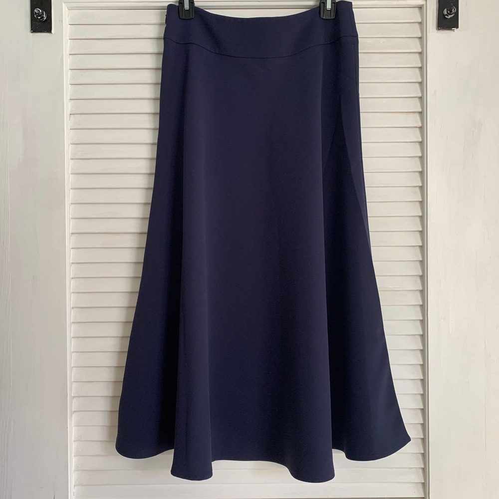 NWT Boden Stackpole Bias Cut Midi Skirt Navy Size 6P - Picture 2 of 8